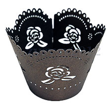 12pcs Filigree Laser Cut Cupcake Wrapper Wraps Birthday Wedding Cake