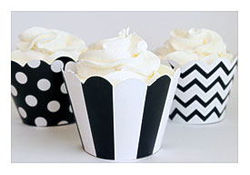 Black And White Cupcake Papers The Hippest Pics