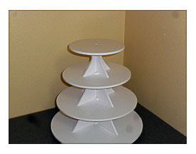 Tier Round Or Scallop Cake Cupcake Stand 3.5 By FranksCrafts