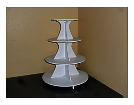 Tier Round Cake Cupcake Stand 5 White PVC By FranksCrafts