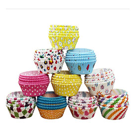 100Pcs Colorful Rainbow Paper Cake Cupcake Liner Baking Muffin Box Cup