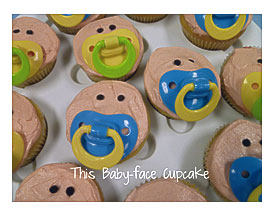 For The Baby face Cupcakes I Made Vanilla Buttercream , And Colored