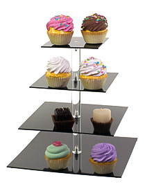 Clear Cupcake Tower Dessert or Cupcake Tower Tier Round Cupcake Stand